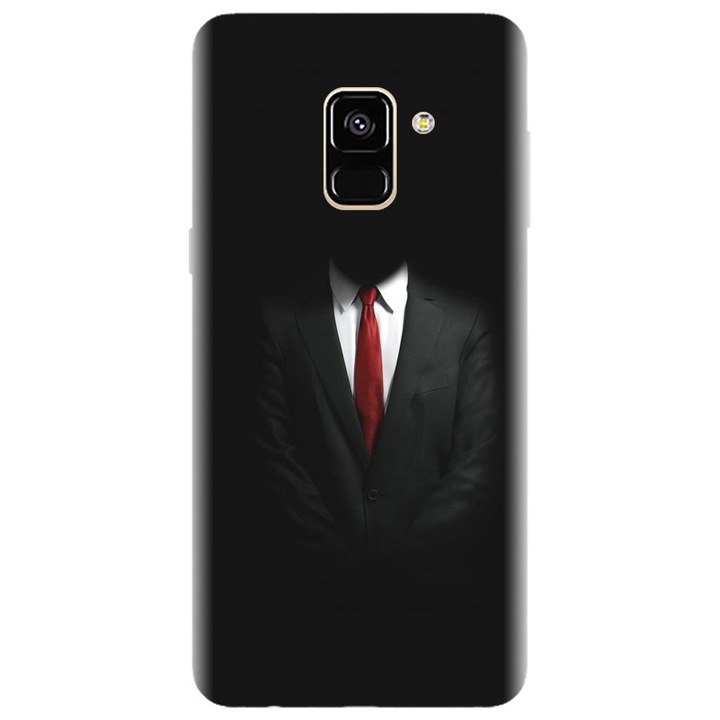 Husa din silicon compatibila cu Samsung Galaxy J6 / J6 2018 - model Mystery Man In Suit