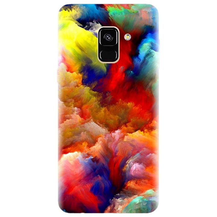 Husa din silicon compatibila cu Samsung Galaxy J6 / J6 2018 - model Oil Painting Colorful Strokes