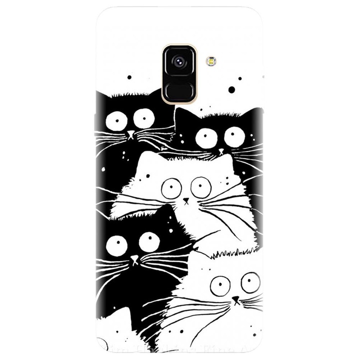 Husa din silicon compatibila cu Samsung Galaxy J6 / J6 2018 - model Oo Cats