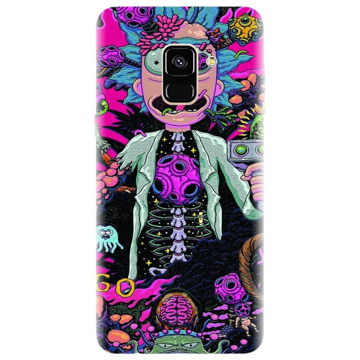 Husa din silicon compatibila cu Samsung Galaxy J6 / J6 2018 - model Rick And Morty