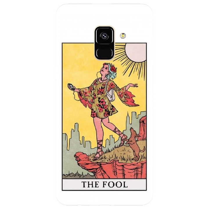 Husa din silicon compatibila cu Samsung Galaxy J6 / J6 2018 - model Tarot The Fool Clasic