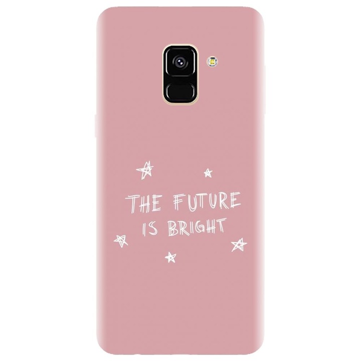 Husa din silicon compatibila cu Samsung Galaxy J6 / J6 2018 - model The Future Is Bright