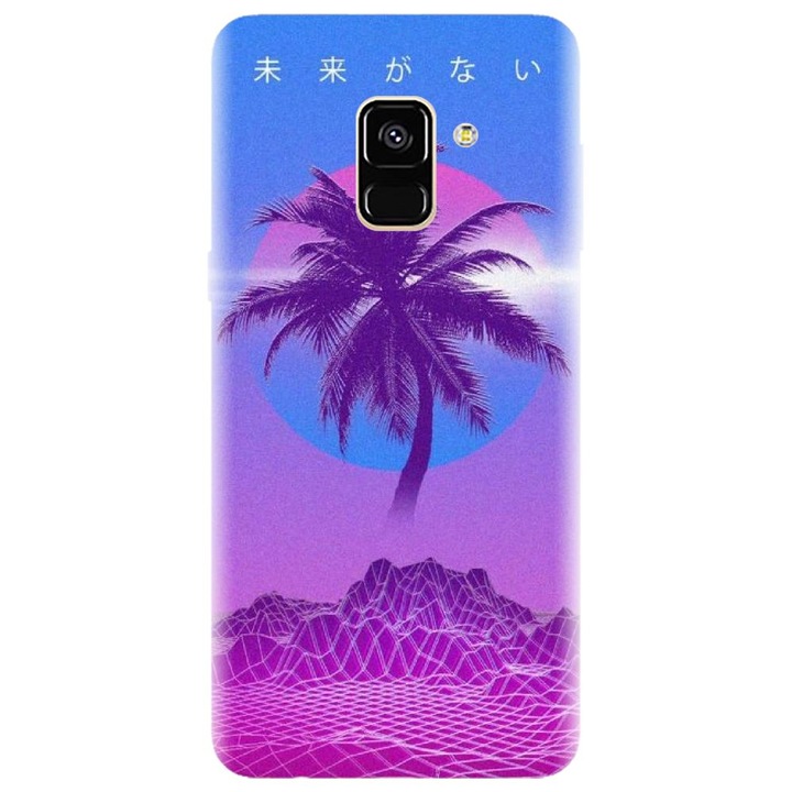Husa din silicon compatibila cu Samsung Galaxy J6 / J6 2018 - model Vaporwave Palm