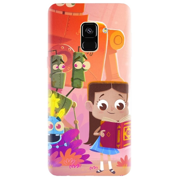 Husa din silicon compatibila cu Samsung Galaxy J6 / J6 2018 - model Robots illustration