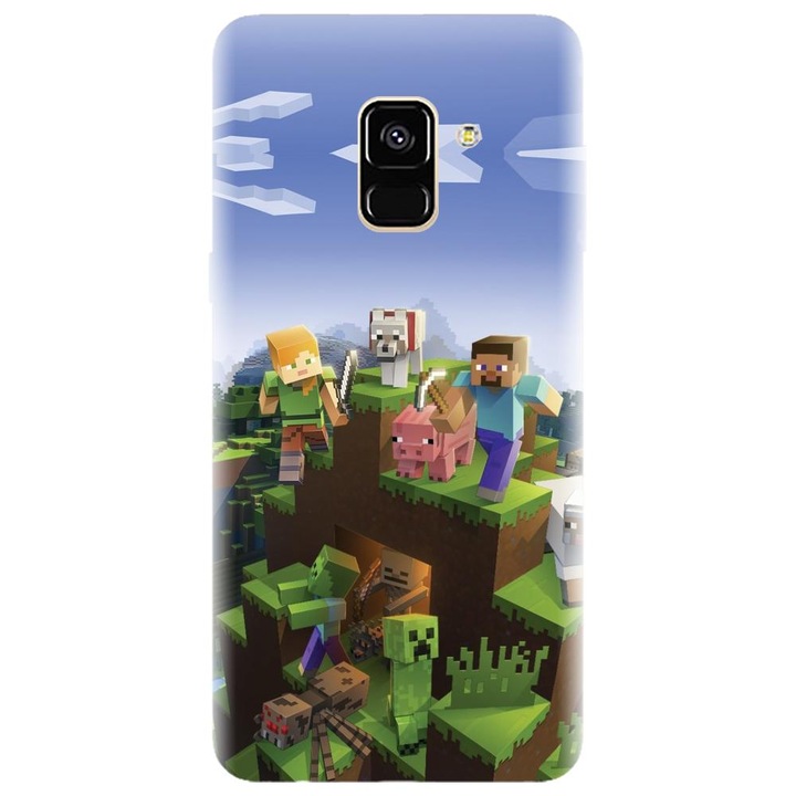 Husa din silicon compatibila cu Samsung Galaxy J6 / J6 2018 - model MInecfraft 2