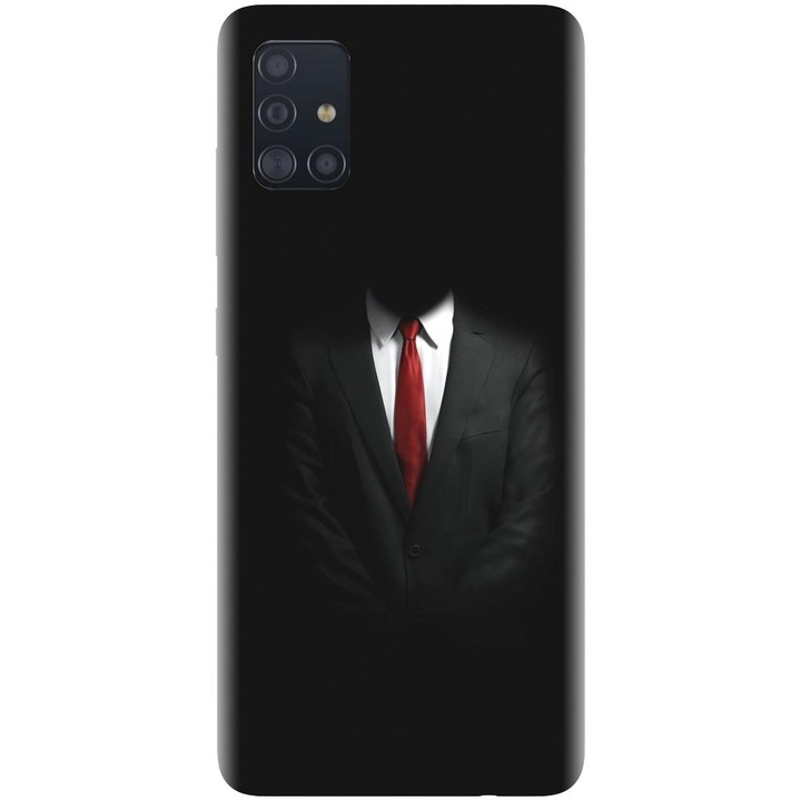 Силиконов кейс, съвместим с модел Samsung Galaxy A51 5G - Mystery Man In Suit