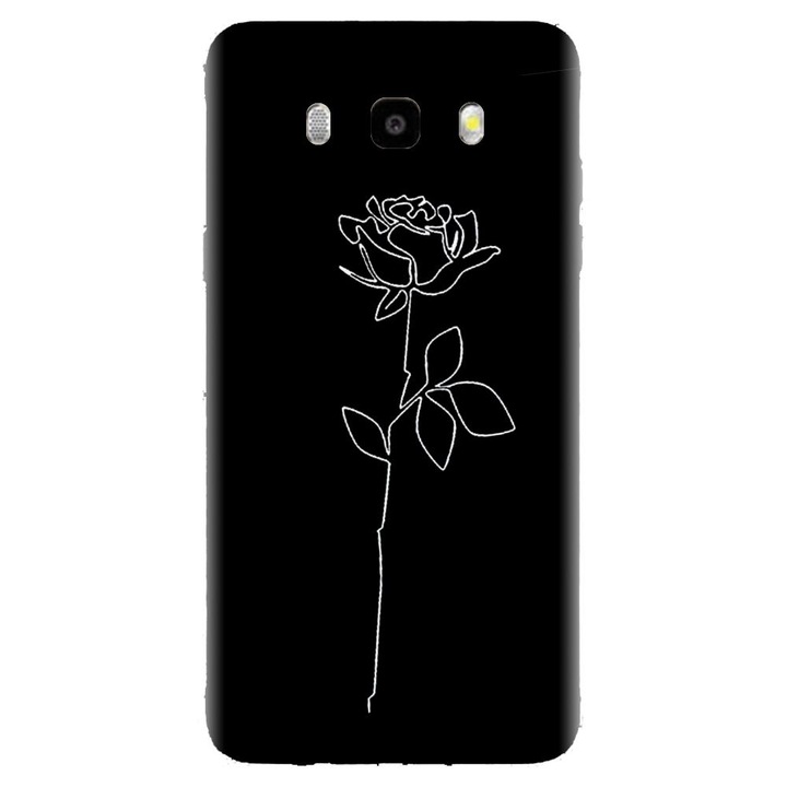Husa din silicon compatibila cu Samsung Galaxy J7 2016 / J710 - model Black Rose