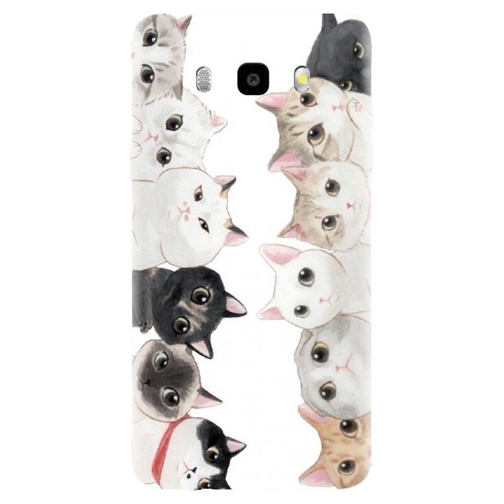 Husa din silicon compatibila cu Samsung Galaxy J7 2016 / J710 - model Cat Party