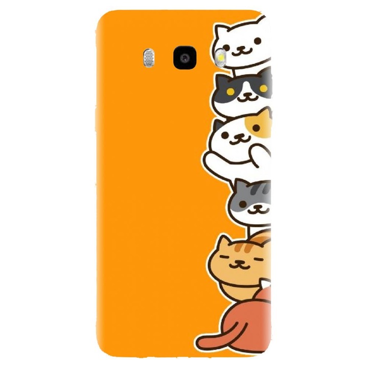 Husa din silicon compatibila cu Samsung Galaxy J7 2016 / J710 - model Cat Tower