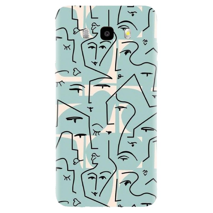 Husa din silicon compatibila cu Samsung Galaxy J7 2016 / J710 - model Line Art Pattern