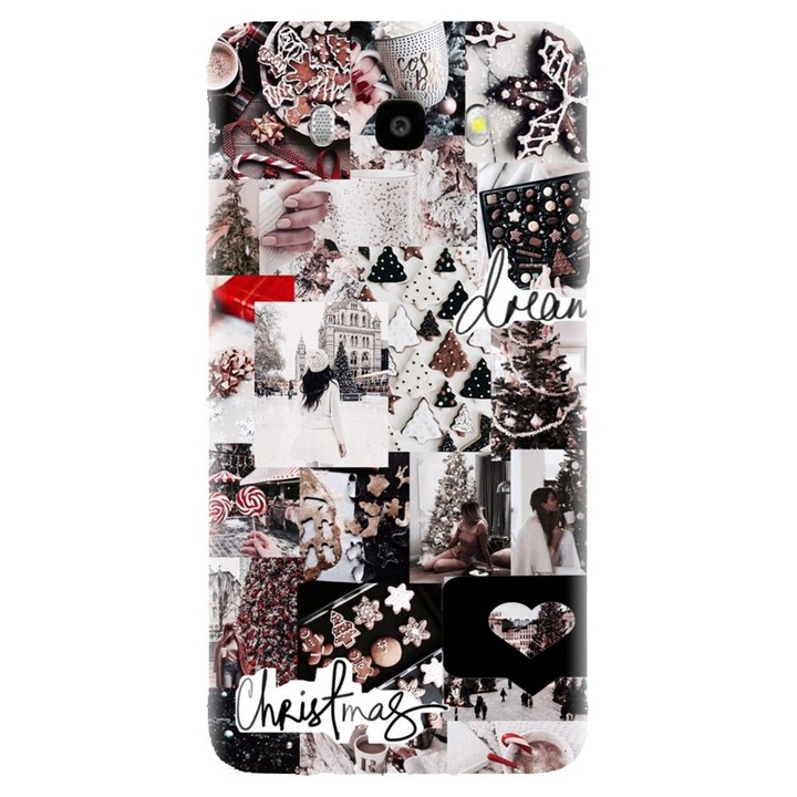 Husa din silicon compatibila cu Samsung Galaxy J7 2016 / J710 - model Sarbatori De Iarna