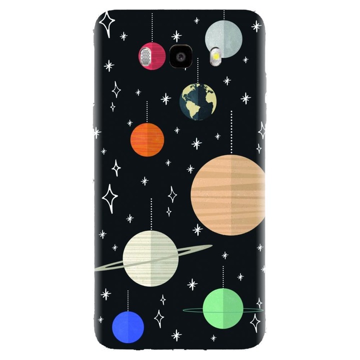 Husa din silicon compatibila cu Samsung Galaxy J7 2016 / J710 - model Planete