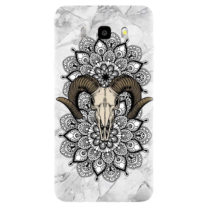 Husa din silicon compatibila cu Samsung Galaxy J7 2016 / J710 - model Tatoo Art Goat