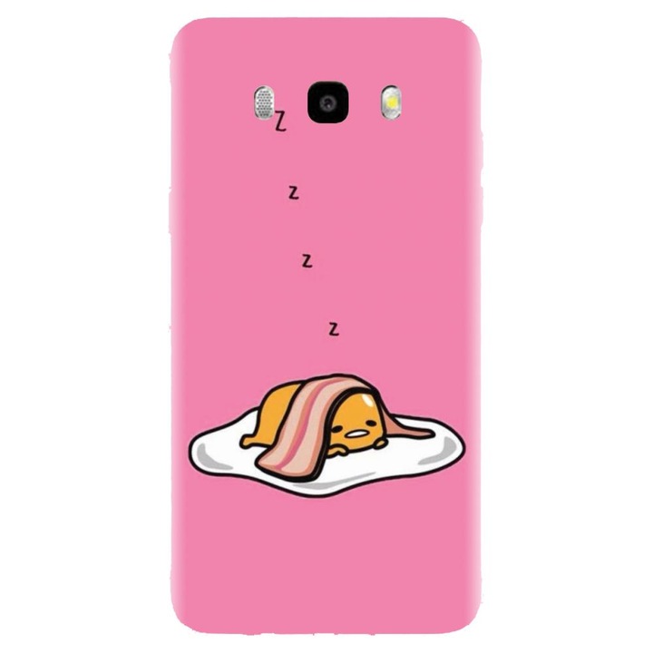 Husa din silicon compatibila cu Samsung Galaxy J7 2016 / J710 - model Sleeping Egg