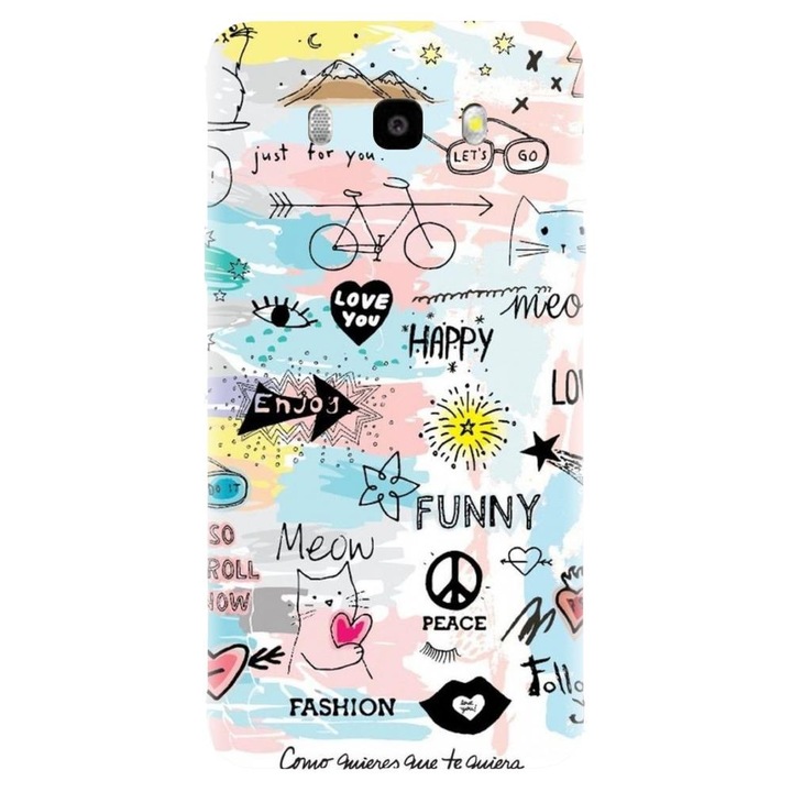 Husa din silicon compatibila cu Samsung Galaxy J7 2016 / J710 - model Enjoy