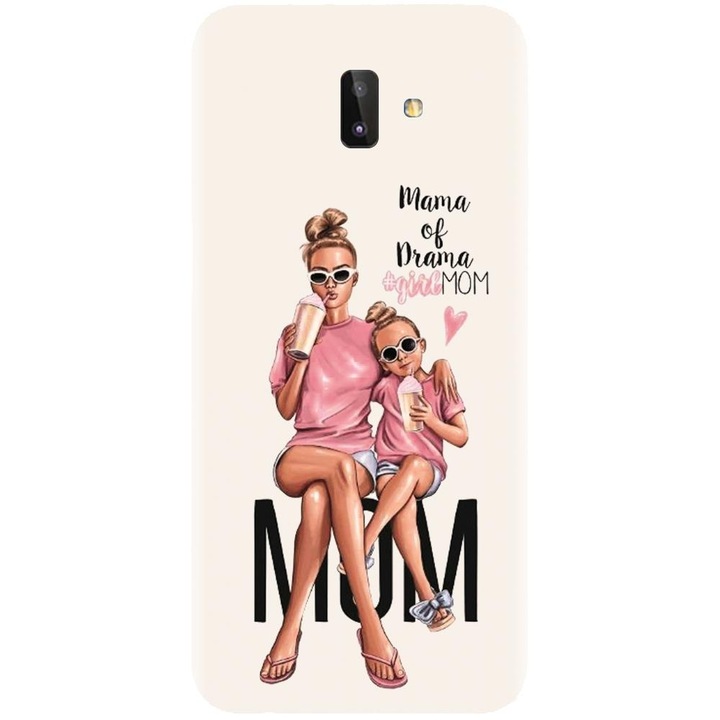 Husa din silicon compatibila cu Samsung Galaxy J6 Plus - model Mama