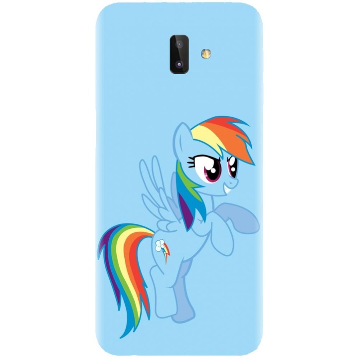 Husa din silicon compatibila cu Samsung Galaxy J6 Plus - model Rainbow dash