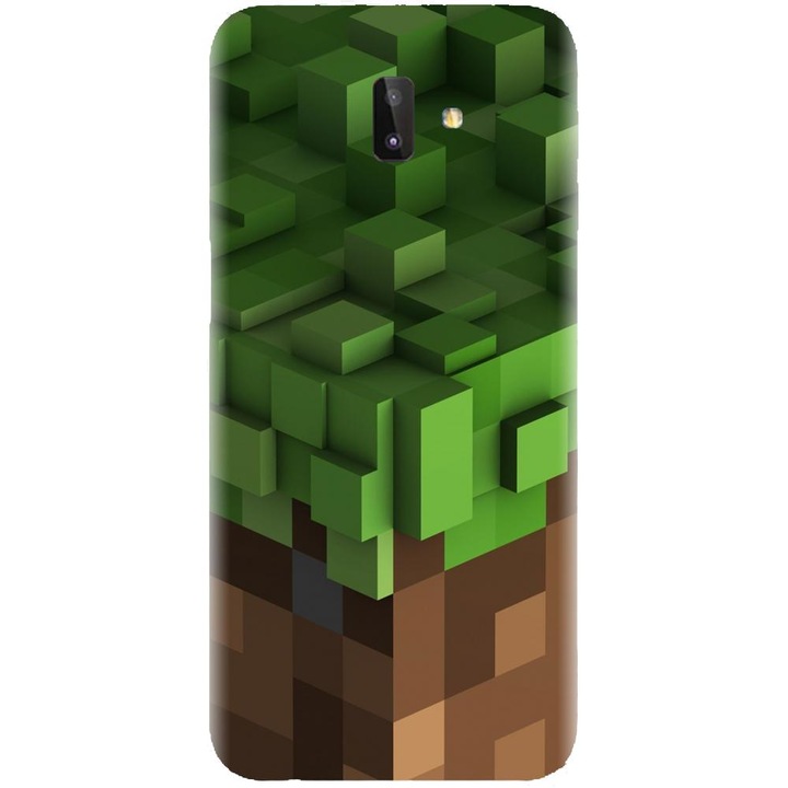 Husa din silicon compatibila cu Samsung Galaxy J6 Plus - model Minecraft