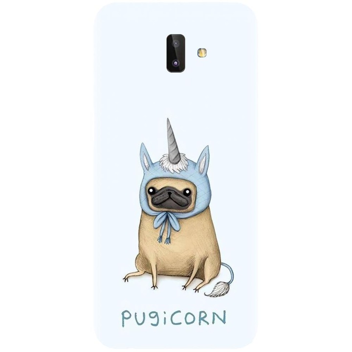Husa din silicon compatibila cu Samsung Galaxy J6 Plus - model Pugicorn