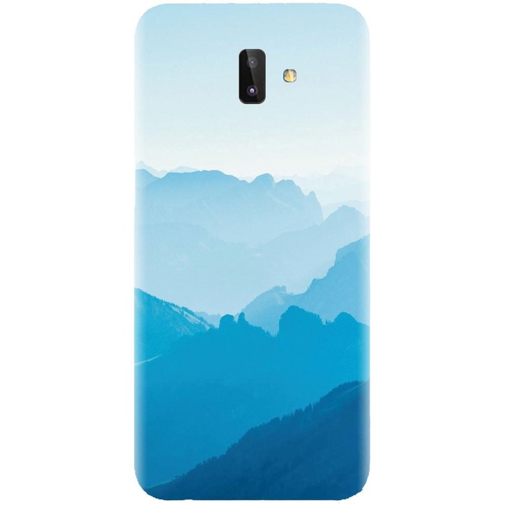 Husa din silicon compatibila cu Samsung Galaxy J6 Plus - model Blue Mountain Crests