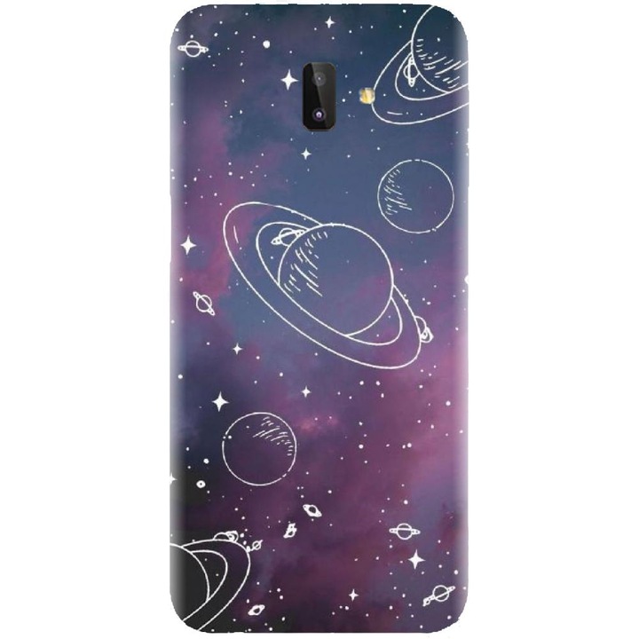 Husa din silicon compatibila cu Samsung Galaxy J6 Plus - model Cosmic Drawn Map