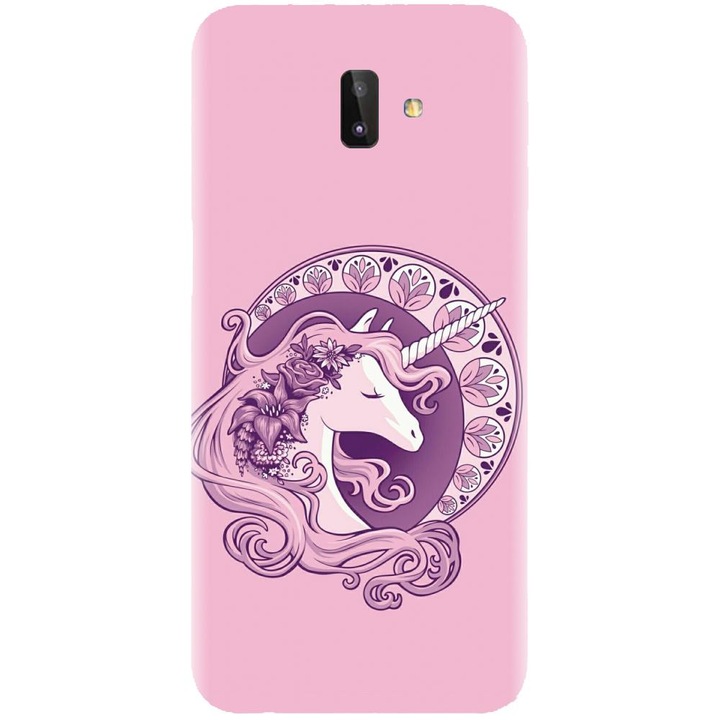Husa din silicon compatibila cu Samsung Galaxy J6 Plus - model Purple Unicorn