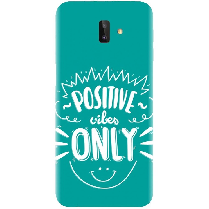 Husa din silicon compatibila cu Samsung Galaxy J6 Plus - model Positive Vibes