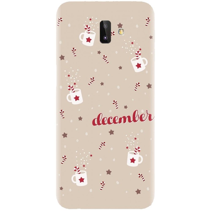 Husa din silicon compatibila cu Samsung Galaxy J6 Plus - model Rudolph