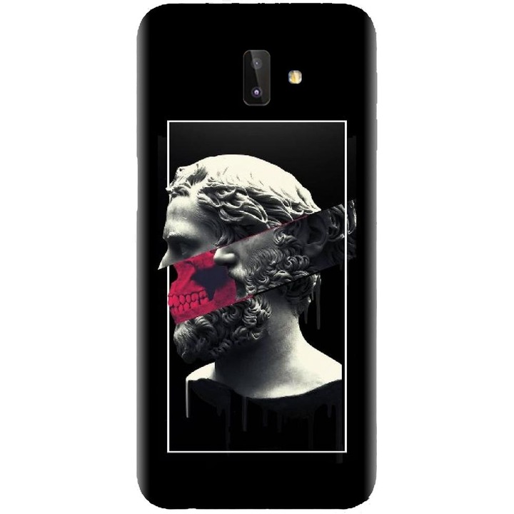 Husa din silicon compatibila cu Samsung Galaxy J6 Plus - model Smoking Sculpture