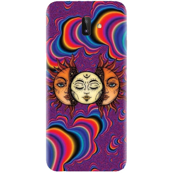 Husa din silicon compatibila cu Samsung Galaxy J6 Plus - model Trippy Sun