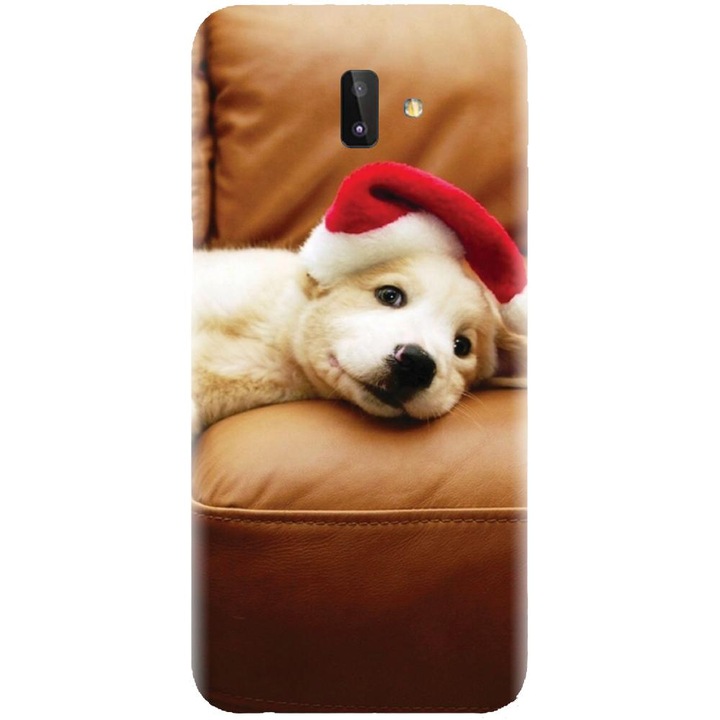 Husa din silicon compatibila cu Samsung Galaxy J6 Plus - model Christmas Puppy