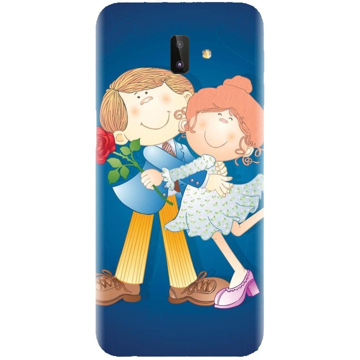 Husa din silicon compatibila cu Samsung Galaxy J6 Plus - model Couple in love