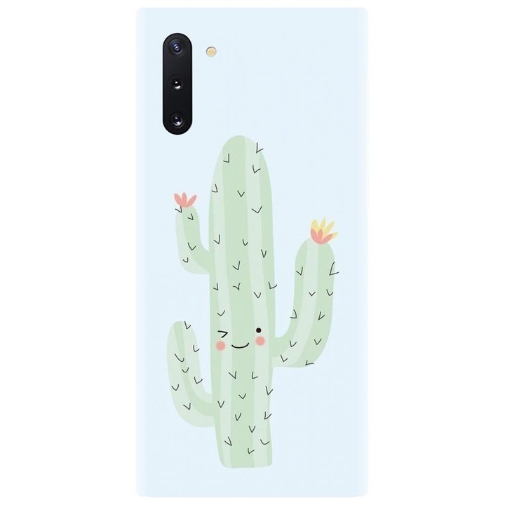Силиконов калъф, съвместим с Samsung Galaxy Note 10 - модел Cactus