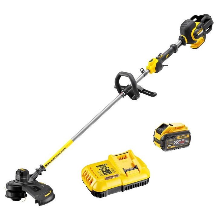 Coasa electrica, DeWALT, DCM571X1, 54V, 9Ah, motor fara perii, 2 viteze, latime taiere 38 cm, lungime 180 cm