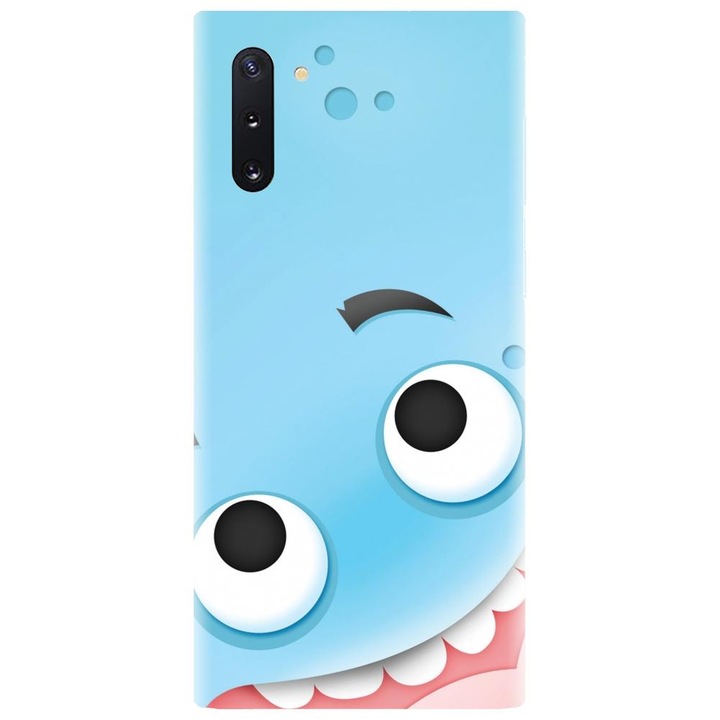 Силиконов калъф, съвместим с Samsung Galaxy Note 10 - модел Cute Blue