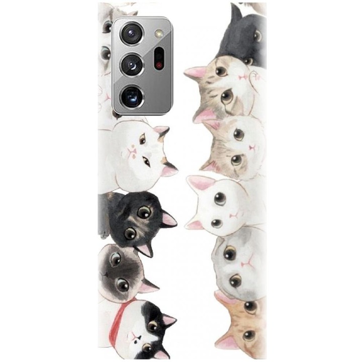 Силиконов капак, съвместим с модел Samsung Galaxy Note 20 Ultra - Cat Party