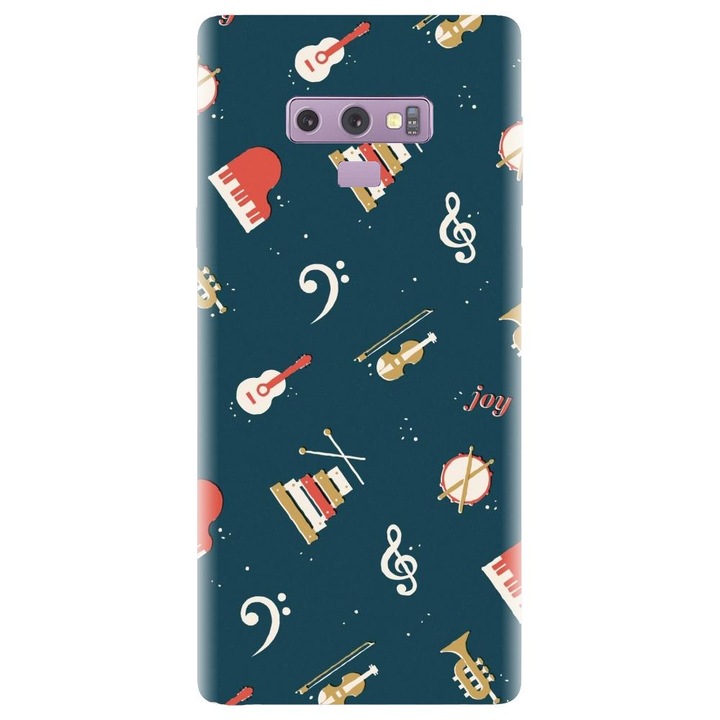 Husa din silicon compatibila cu Samsung Galaxy Note 9 - model Muzica