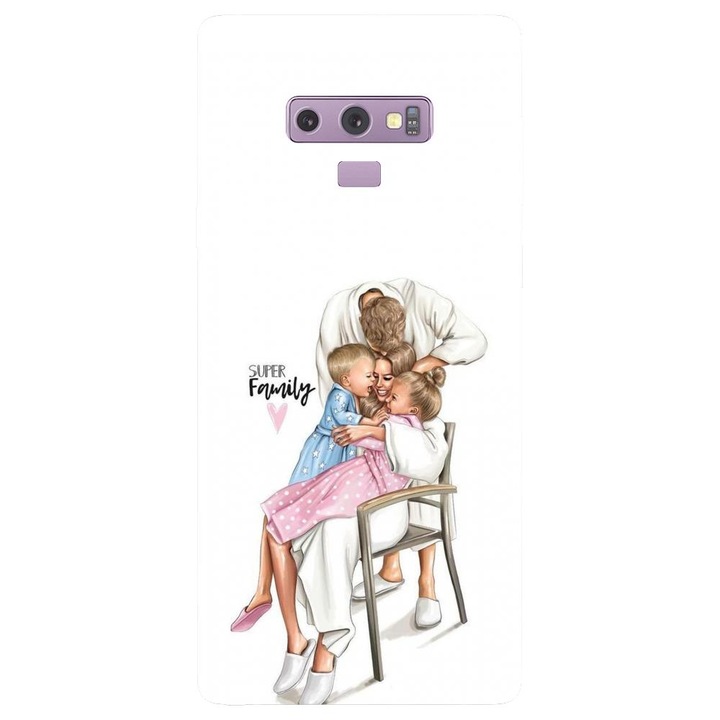 Husa din silicon compatibila cu Samsung Galaxy Note 9 - model Super familia