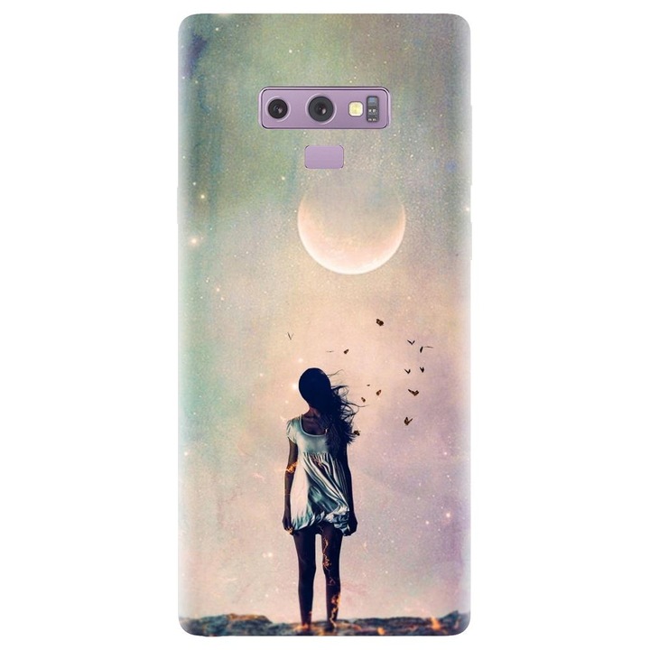 Husa din silicon compatibila cu Samsung Galaxy Note 9 - model Alone Woman