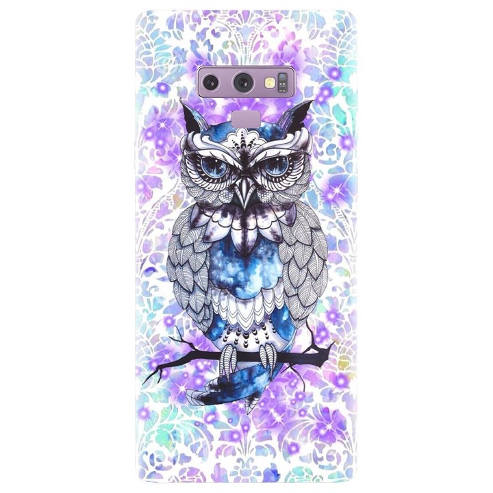 Силиконов капак, съвместим с Samsung Galaxy Note 9 - модел Abstract Owl