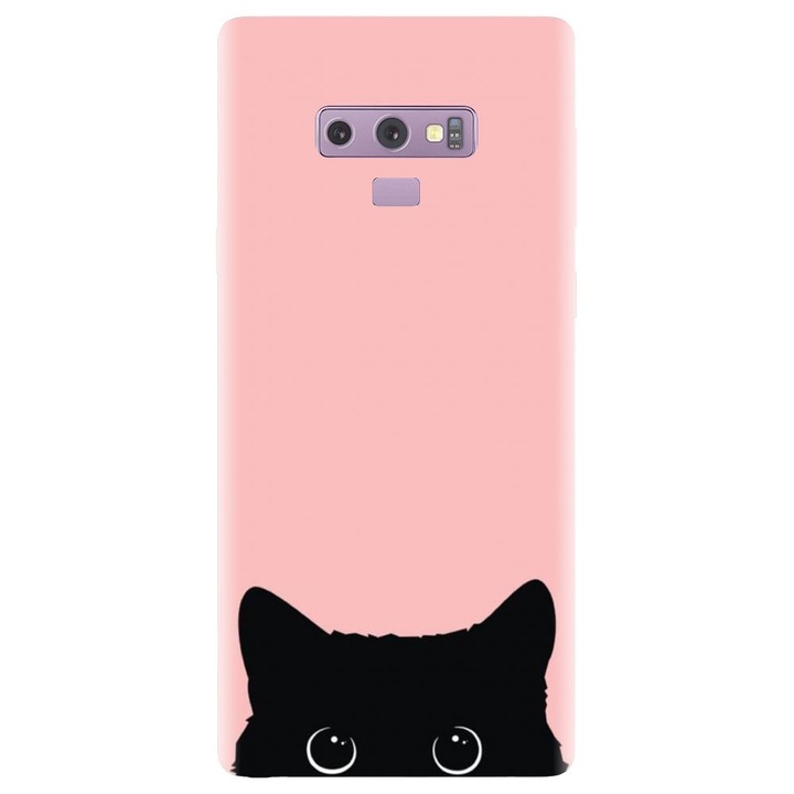 Силиконов капак, съвместим с Samsung Galaxy Note 9 - модел Черна котка