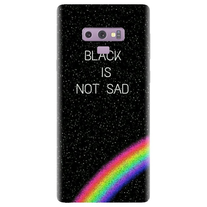 Силиконов калъф, съвместим с модел Samsung Galaxy Note 9 - Black Is Not Sad