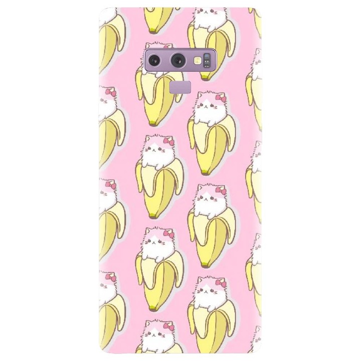 Силиконов капак, съвместим с Samsung Galaxy Note 9 - модел Banana Cats