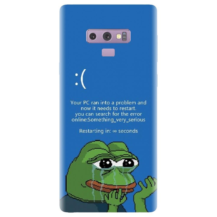 Силиконов калъф, съвместим с Samsung Galaxy Note 9 - Blue Screen модел