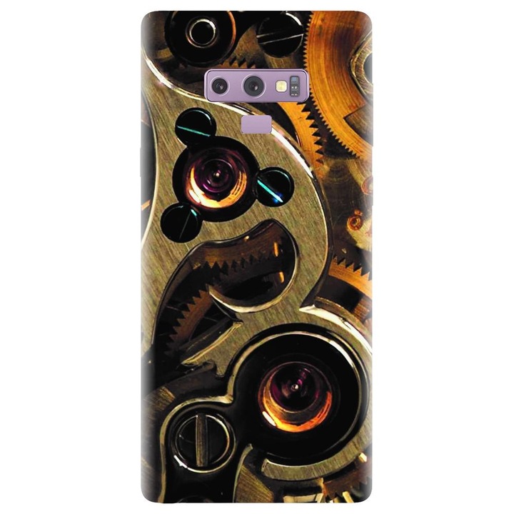 Husa din silicon compatibila cu Samsung Galaxy Note 9 - model Clock Mechanism
