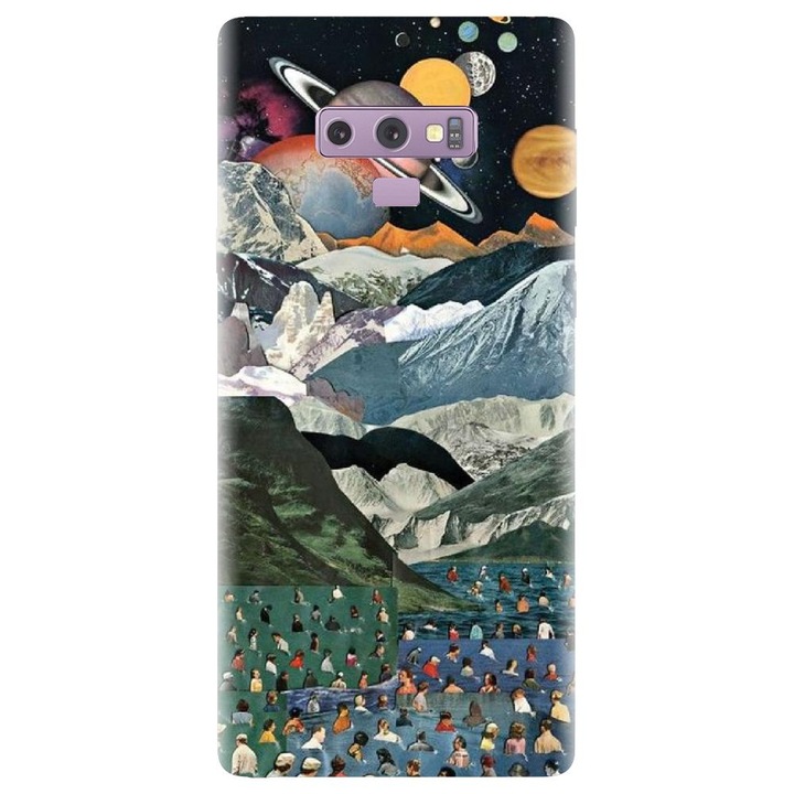 Husa din silicon compatibila cu Samsung Galaxy Note 9 - model Collage