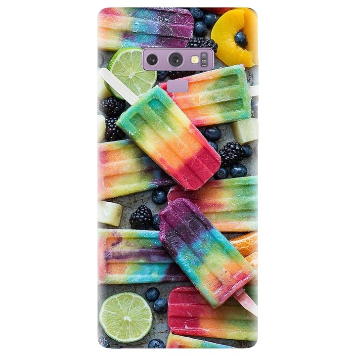 Силиконов калъф, съвместим с Samsung Galaxy Note 9 - модел Colorful Ice Cream
