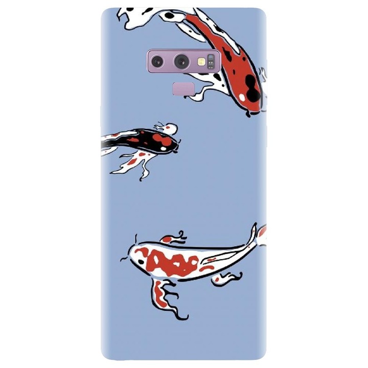 Husa din silicon compatibila cu Samsung Galaxy Note 9 - model Fish