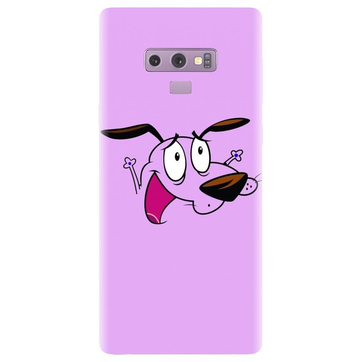 Силиконов калъф, съвместим с Samsung Galaxy Note 9 - модел Courage The Cowardly Dog