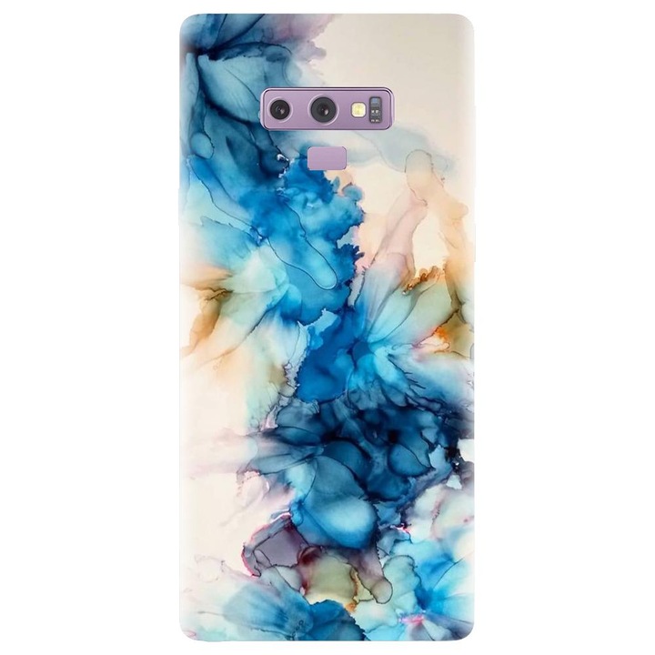 Силиконов калъф, съвместим с Samsung Galaxy Note 9 - модел Ink Flowers